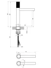 Mosdó csaptelep, Ravak Revers RV Craft mosdó csaptelep 285 mm, rozsdamentes acél X070800