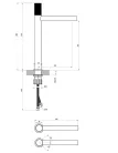 Mosdó csaptelep, Ravak Revers RV Craft mosdó csaptelep 375 mm, grafit X070805