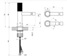 Bidé csaptelep, Ravak Revers RV Craft bidé csaptelep, grafit X070829