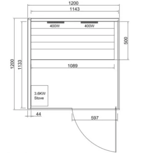 Szauna, Sanotechnik Glacier M infra-és finn szauna, 2 személyes FK75120