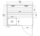 Szauna, Sanotechnik Glacier L infra-és finn szauna, 2-3 személyes FK75150
