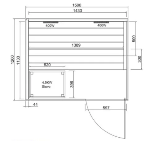 Szauna, Sanotechnik Glacier L infra-és finn szauna, 2-3 személyes FK75150