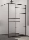 Walk-in, Aqualife BR-7008E 120x200 fekete zuhanyfal AKCIÓ