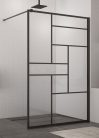 Walk-in, Aqualife BR-7008E 120x200 fekete zuhanyfal AKCIÓ