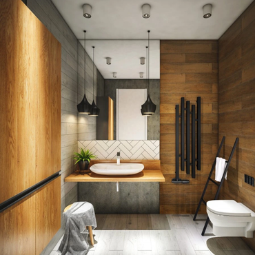 Loft stílus a fürdőszobában
